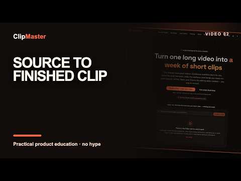 ClipMaster Demo: Source Video to Finished Clips